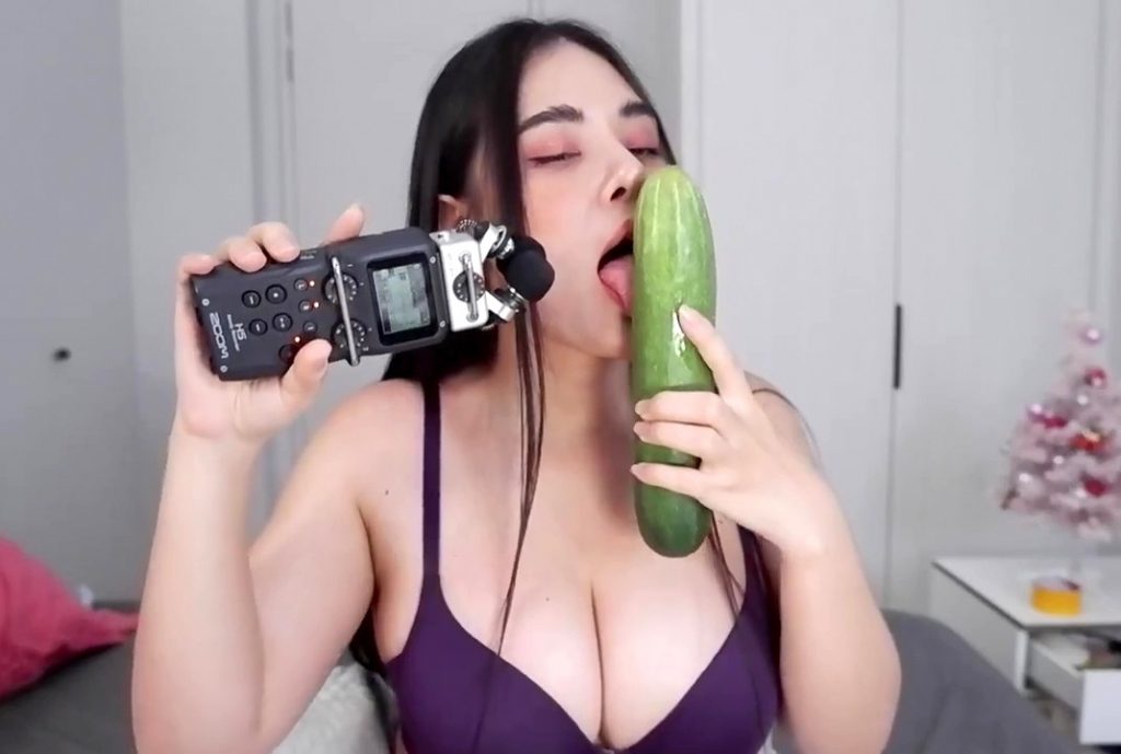 ASMR Wan Tapping On My Body And Cucumber Licking Video Leaked