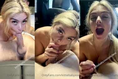 KittieBabyXXX Car Blowjob Cum Eating Onlyfans Video Leaked