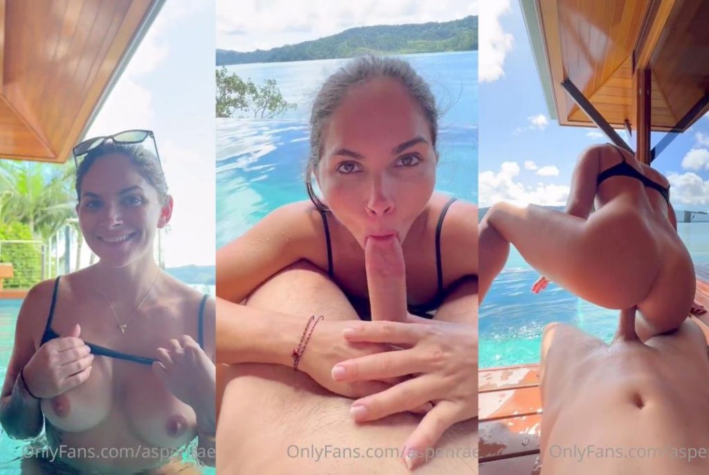 Aspen Rae POV Pool Blowjob Fuck PPV Onlyfans Video Leaked