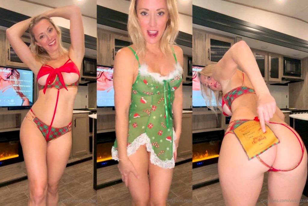 Vicky Stark Christmas Lingerie Try On Onlyfans Video Leaked