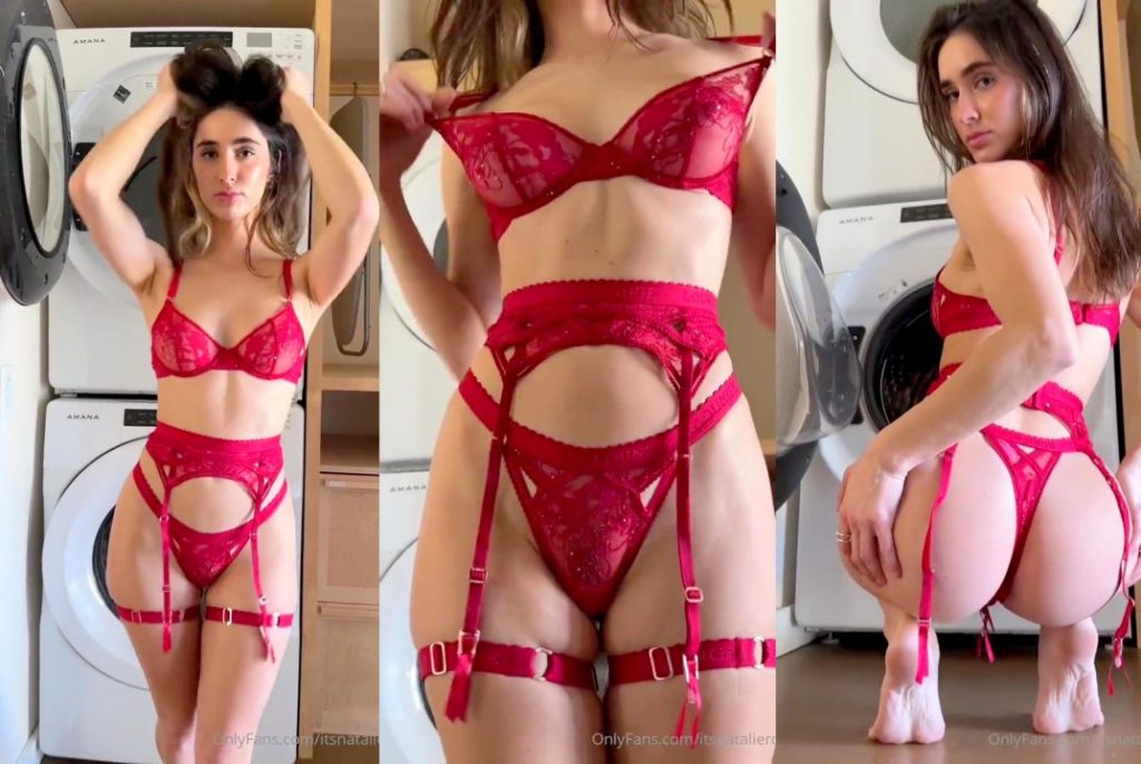 Natalie Roush Nude Laundry Day Lingerie PPV Onlyfans Video Leaked