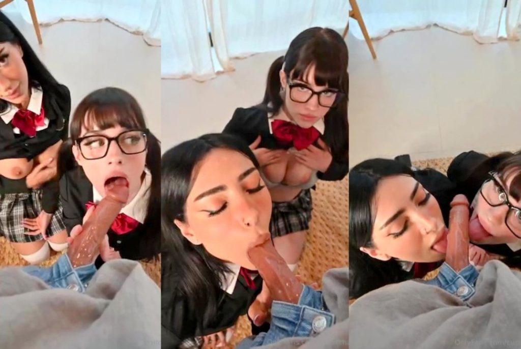SooGSX Schoolgirl Double Blowjob POV Onlyfans Video Leaked