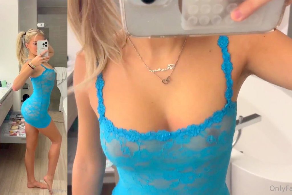 Breckie Hill Blue Lingerie Nude See Through Onlyfans Video Leaked
