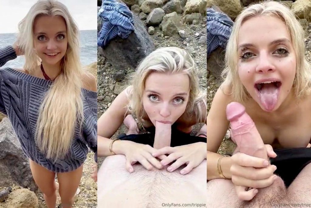Trippie Bri Beach Blowjob With Cum Swallow Onlyfans Leaked