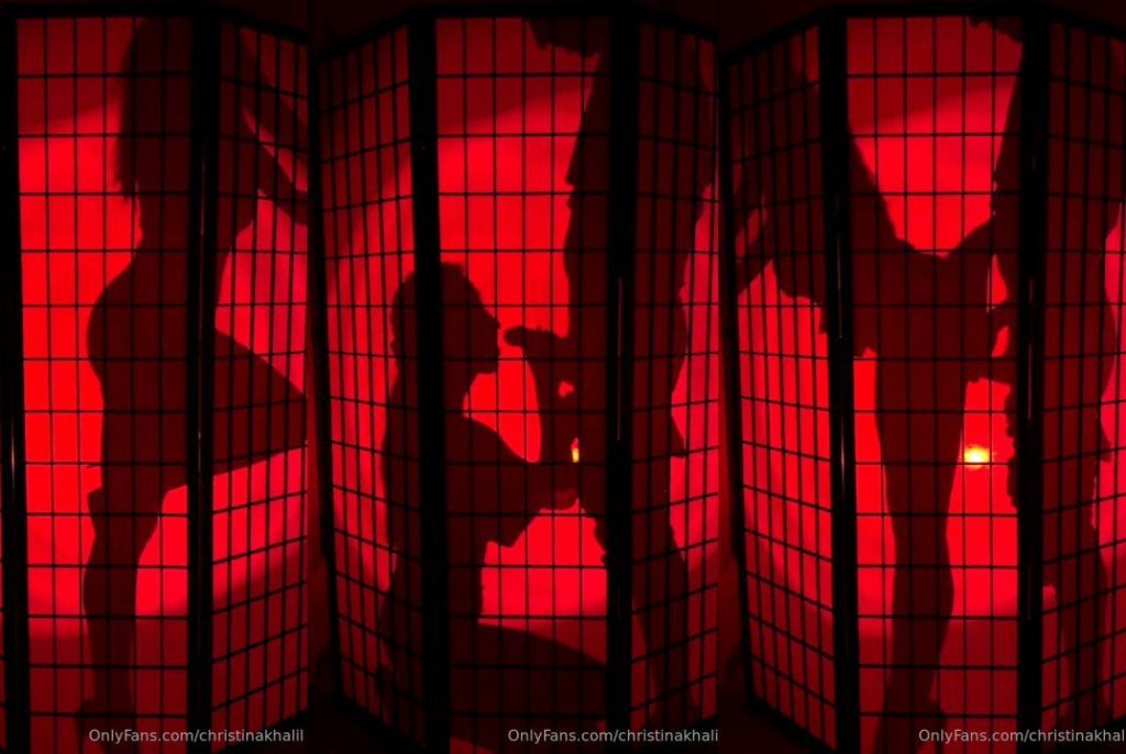Christina Khalil Blowjob Sex Behind Opaque Wall Onlyfans Video Leaked