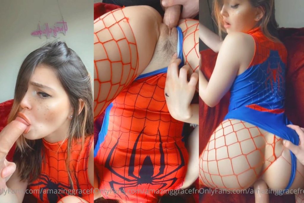 Amazing Grace Spider Girl POV Blowjob Fuck Onlyfans Video Leaked