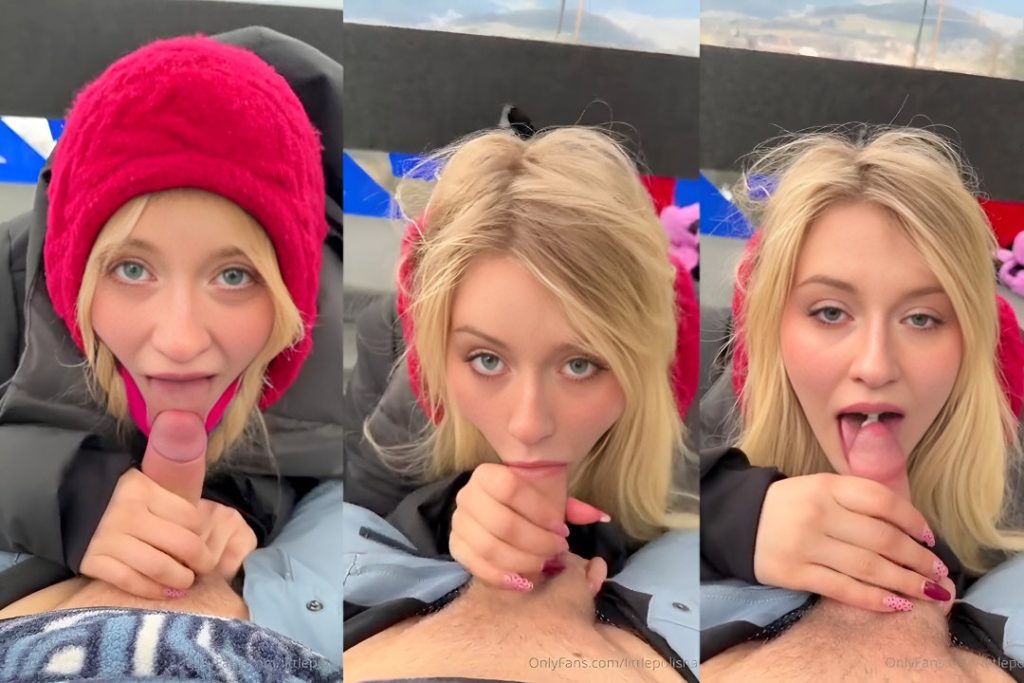 Lena Polanski Risky Ski Lift Blowjob Onlyfans Video Leaked