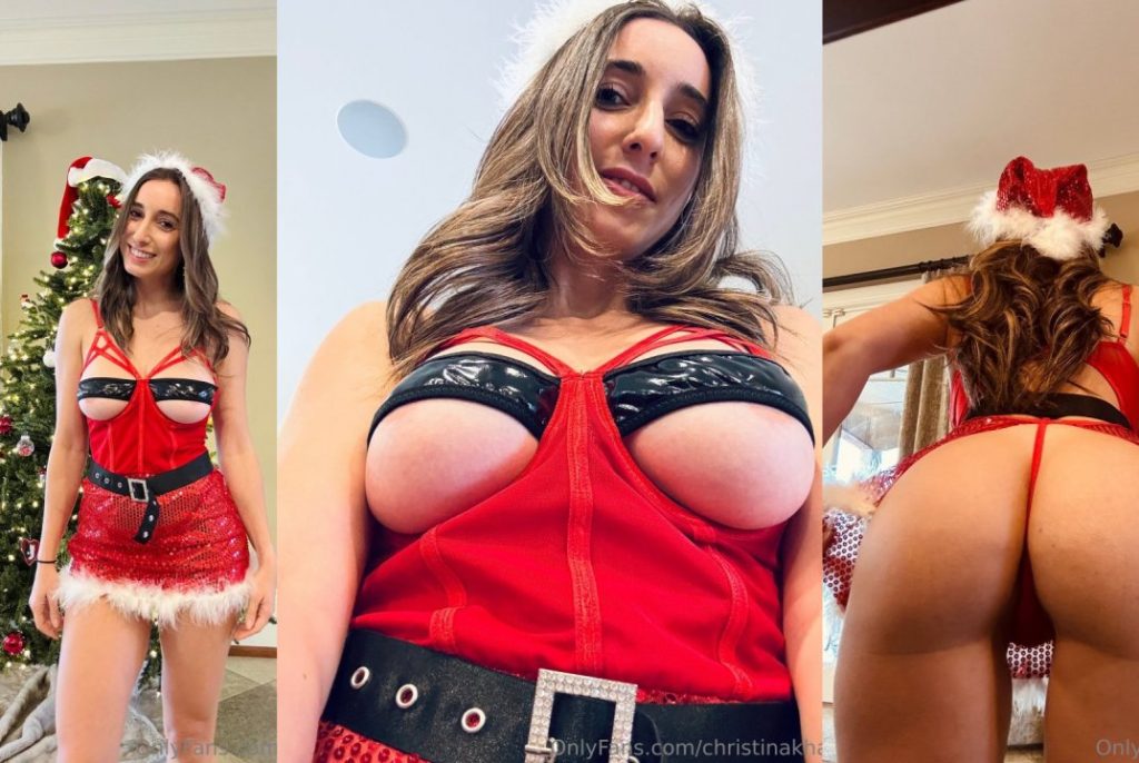 Christina Khalil Sexy Santa Outfit Onlyfans Set Leaked Onlyfans